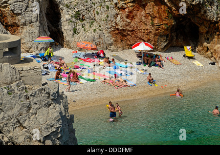 Beach near Brsec  village Istria Croatia Adriatic sea Stock Photo