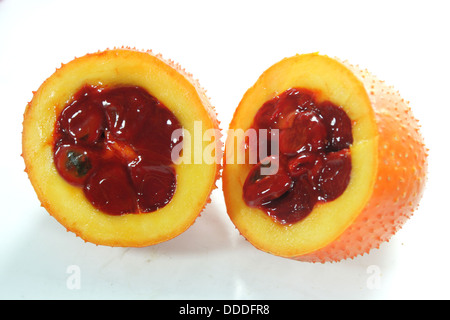 Gac fruit on white background Stock Photo