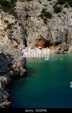 Beach near Brsec  village Istria Croatia Adriatic sea Stock Photo