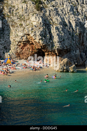 Beach near Brsec  village Istria Croatia Adriatic sea Stock Photo