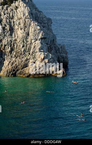 Beach near Brsec  village Istria Croatia Adriatic sea Stock Photo