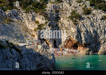 Beach near Brsec  village Istria Croatia Adriatic sea Stock Photo