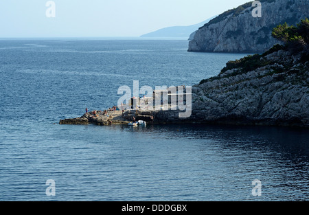 Beach near Brsec  village Istria Croatia Adriatic sea Stock Photo