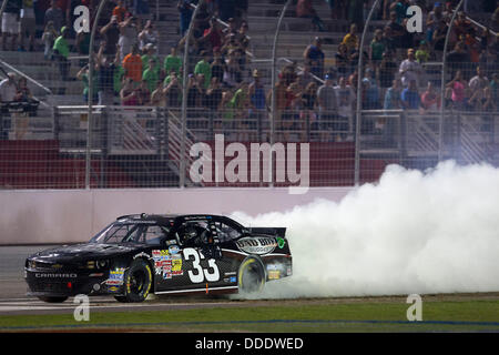 Aug. 31, 2013 - Hampton, GA, U.S. - Hampton, GA - AUG 31, 2013: Kevin Harvick wins the GREAT CLIPS - GRIT CHIPS 300 at the Atlanta Motor Speedway in Hampton, GA Stock Photo