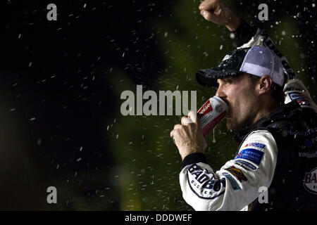 Aug. 31, 2013 - Hampton, GA, U.S. - Hampton, GA - AUG 31, 2013: Kevin Harvick wins the GREAT CLIPS - GRIT CHIPS 300 at the Atlanta Motor Speedway in Hampton, GA Stock Photo