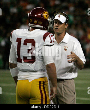 USC Trojans head coach Lane Kiffin during the NCAA Football game ...