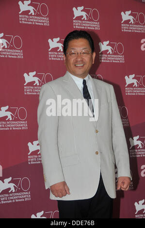 The president of the Studio Ghibli Koji Hoshino attends 'The Wind Rises' Photocall during the 70th Venice International Film Festival at the Palazzo del Casino on September 1, 2013 in Venice, Italy. Stock Photo
