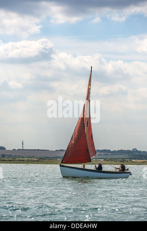 Sailing in the estuary at Blakeney Stock Photo