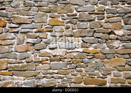Old stone wal of the medieval castle Stock Photo
