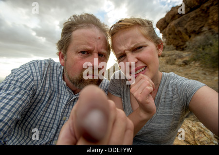 Confused man and Woman Stock Photo