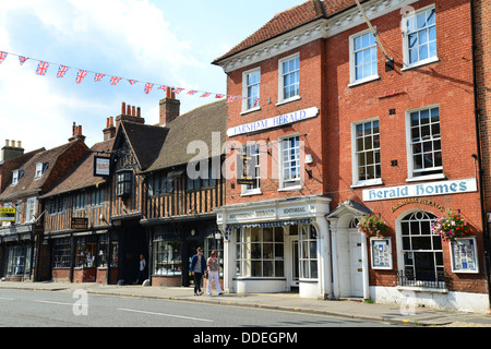 Ancient Lion & Lamb Yard building, West Street, Farnham, Surrey, England, United Kingdom Stock Photo