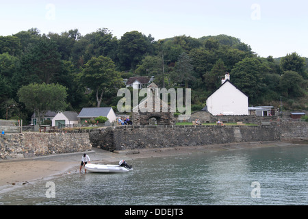 Church of St Brynach damaged by storm in 1859, Cwm-yr-eglwys, Pembrokeshire, Wales, Great Britain, United Kingdom, UK, Europe Stock Photo