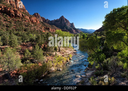 Virgin River,Zion National Park, Utah Stock Photo