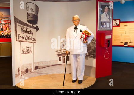 Kentucky Fried Chicken founder Colonel Harland Sanders is pictured on ...