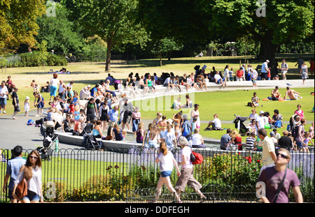 Diana, Princess of Wales Memorial Fountain in Hyde Park, London, England, UK Stock Photo