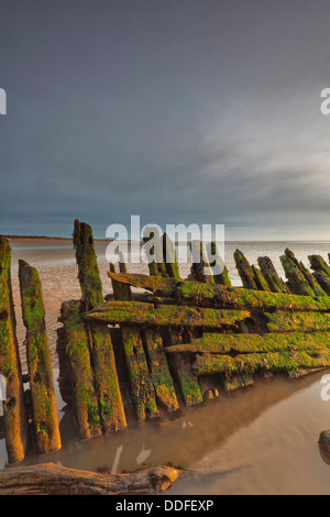 The Burnham on sea shipwreck Stock Photo