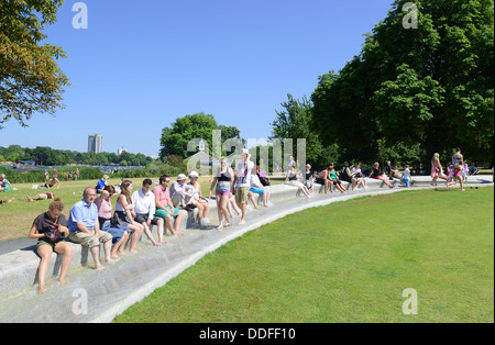 Diana, Princess of Wales Memorial Fountain in Hyde Park, London, England, UK Stock Photo