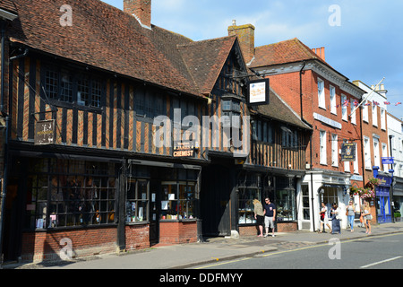 Ancient Lion & Lamb Yard building, West Street, Farnham, Surrey, England, United Kingdom Stock Photo