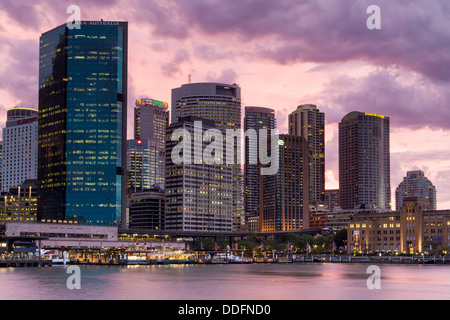 The view towards Sydney CBD and Circular Quay from the Sydney Opera House Stock Photo