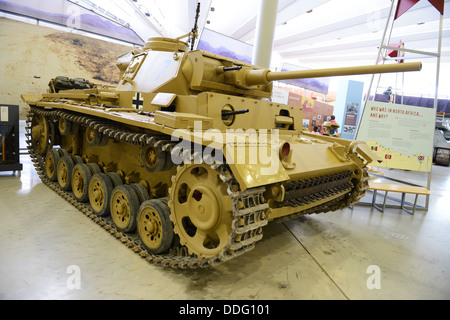 Panzer III, German Panzer Tank at Bovington Tank Museum, Dorset, Britain, UK Stock Photo