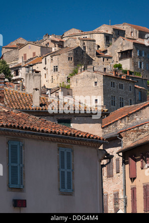 The fortified town of Cordes sur Ciel, in the Tarn district, France Stock Photo