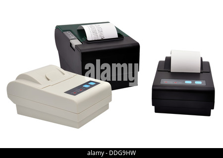 three  thermal printer Stock Photo