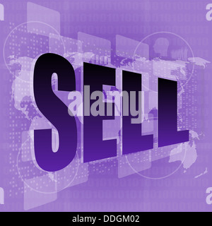 Pixeled word Sell on digital screen Stock Photo - Alamy