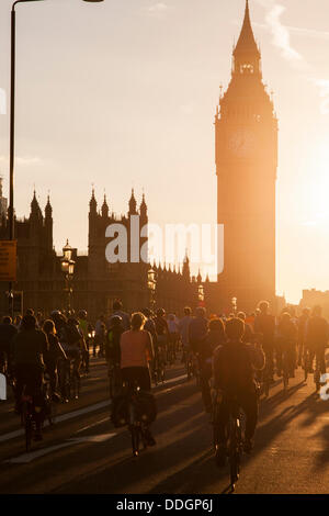 London, UK. 2nd Sep, 2013. Up to 1,500 cyclists rode through London demanding better provision for cyclists on London's streets. Credit:  Paul Davey/Alamy Live News Stock Photo