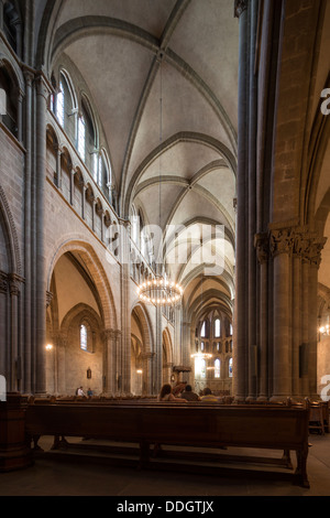 interior of St. Pierre Cathedral, Geneva, Switzerland Stock Photo