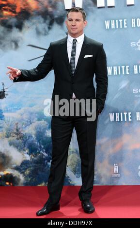 Berlin, Germany. 02nd Sep, 2013. US actor Channing Tatum arrives at the premiere of 'White House Down' in Berlin, Germany, 02 September 2013. Photo: BRITTA PEDERSEN/dpa/Alamy Live News Stock Photo
