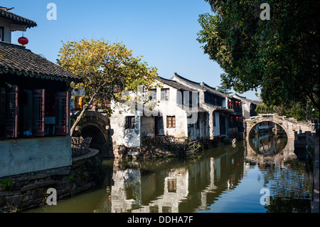 Ancient water town, Zhouzhuang, Jiangsu of China Stock Photo