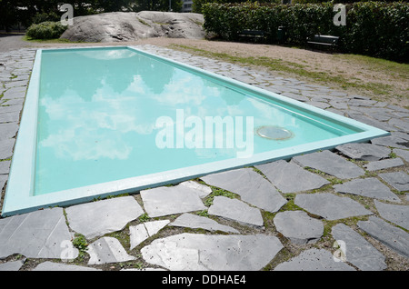 small ornamental pool in the city park Stock Photo