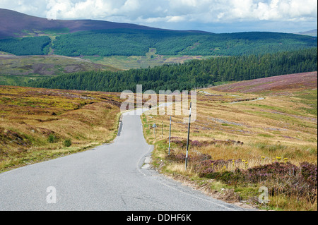Aberdeenshire, North East Scotland, on the Old Military Road through the hils, the B974, which links Fettercairn & Aboyne Stock Photo
