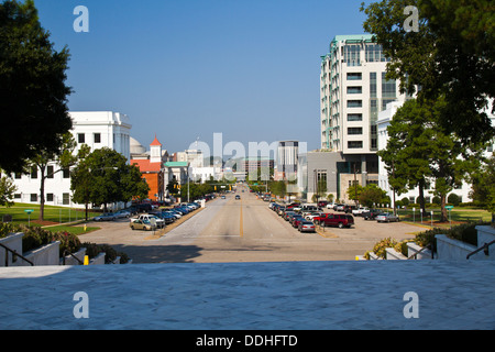 street view as seen from the Alabama state capitol building Montgomery, AL, USA Stock Photo