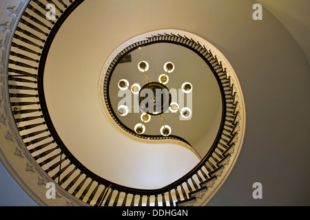 The Alabama state capitol building Montgomery, AL, USA. Winding spiral staircase in the Historic building Stock Photo