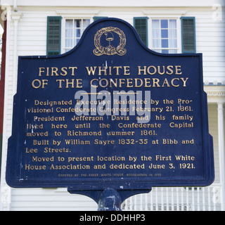 The first White House of the Confederacy, Montgomery, AL, USA Stock Photo