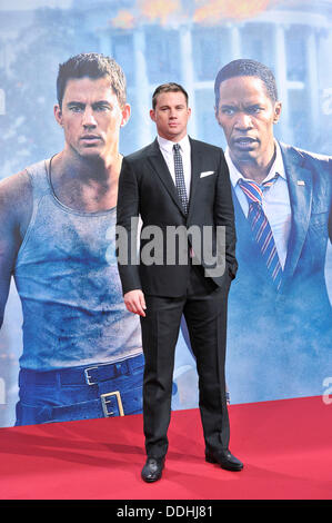 Berlin, Germany. 02nd Sep, 2013. Channing Tatum attends to the premiere of his new movie 'White House Down' at the Sony Center in Berlin. September 2nd, 2013. © dpa picture alliance/Alamy Live News Stock Photo