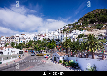 The whitewashed Andalusian mountain village of Frigiliana in southern Spain. Stock Photo