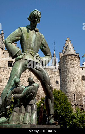 castle Het Steen in Antwerp, Belgium, Europe Stock Photo