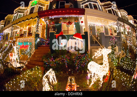 34th street lights in Hampden, Baltimore Stock Photo