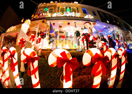 34th street lights in Hampden, Baltimore Stock Photo