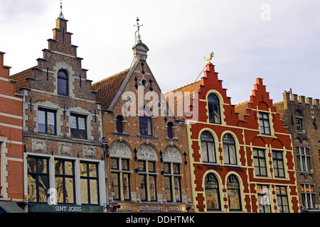 Guild houses with stepped gables Stock Photo