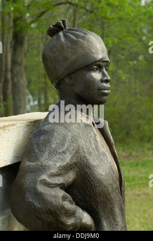 Statue of a freed slave woman at Union Army's Contraband Camp in Corinth MS, 1862-1864. Digital photograph Stock Photo