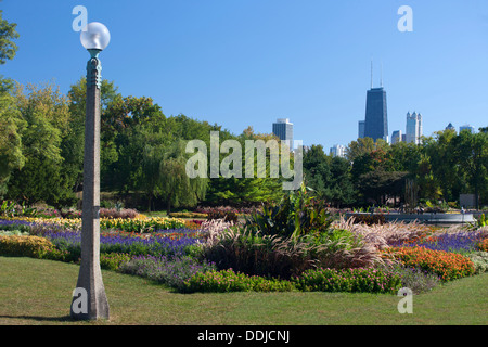 FORMAL GARDENS LINCOLN PARK DISTRICT CHICAGO ILLINOIS USA Stock Photo