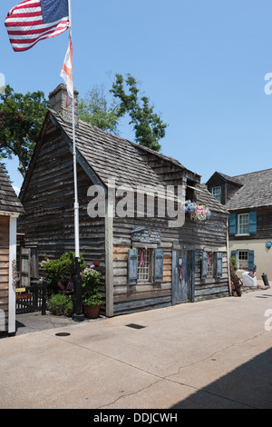 Oldest wood school house in the USA in historic St. Augustine, Florida Stock Photo