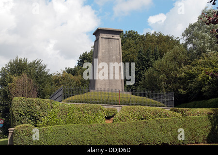The Hannover Monument on the Battle of Waterloo Battlefield near Mont-Saint-Jean, Belgium. Stock Photo