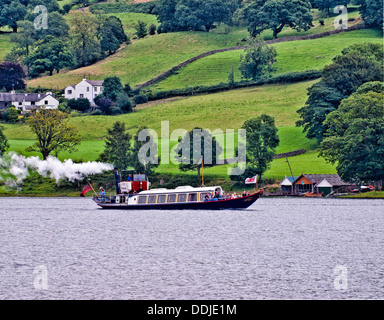 Steam Goldola Lake Coniston , Cumbria , UK Stock Photo