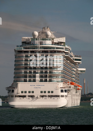 Cruise ship Royal Princess leaving Southampton Hampshire England UK Stock Photo