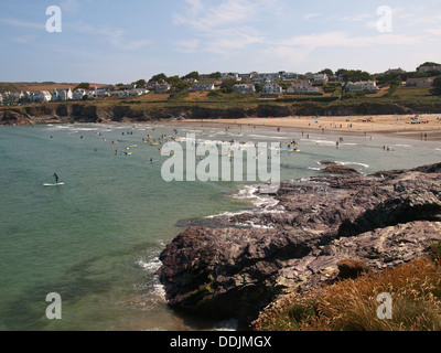 Polzeath beach Cornwall England UK Stock Photo