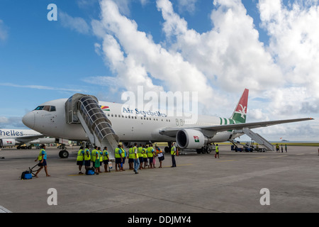 Air Sechelles, Praslin Airport, Seychelles Stock Photo